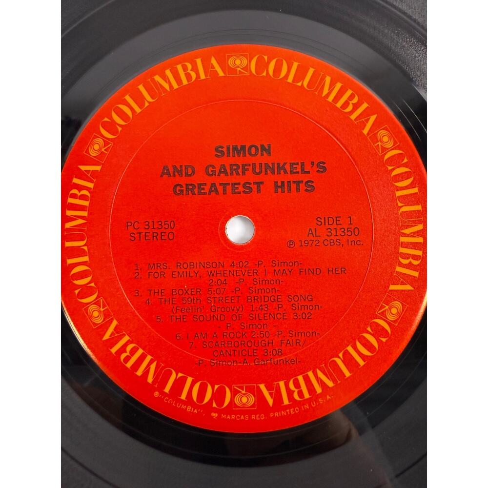 Simon & Garfunkel Greatest Hits 1972 Vinyl Columbia PC 31350 Original Press VG+ - Picture 2 of 9